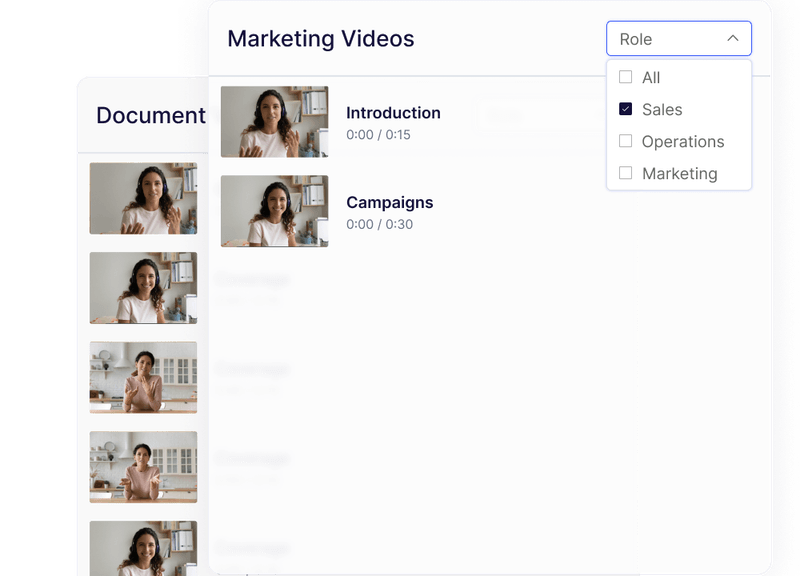 Assign videos to specific roles